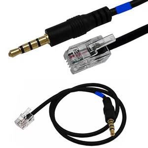 RJ9 4P4C wtyk do 3,5 mm 3,5 wtyk adapter telefonu komórkowego kabel złącze telefoniczne - Zdjęcie 1 z 6