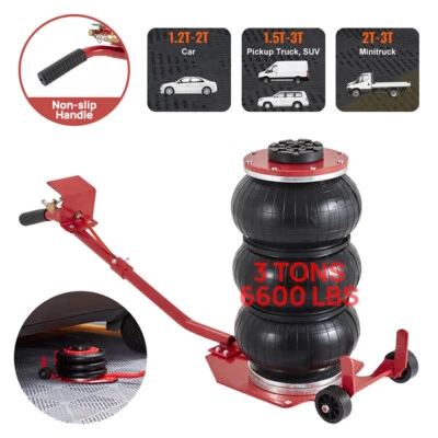 3 Ton/6600 lbs Triple Bag Air Jack Pneumatic Jack for Car SUV Quick Lifting AU - image 1 of 4