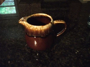 Vtg McCoy USA Brown Drip Glaze Creamer w Pour Spout CHIP & CRACK FREE - Picture 1 of 4