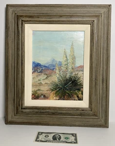 Vintage Original Oil Painting -Impressionist Desert Landscape -Signed, 1970's - Picture 1 of 11