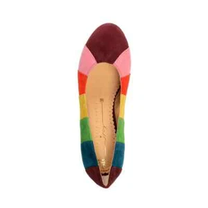 Ballet Flats  Charlotte Olympia Girls "INCY PRISCILLA" Multi-Color Suede Shoes - Picture 1 of 8