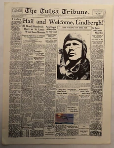 US SC#1710 Souvenir Sheet First Day Hail & Welcome Lindbergh Solo Transatlantic - Picture 1 of 9