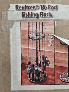 Rush Creek Creations Realtree 16-Rod Round Fishing Rod Storage Rack Camouflage  - Picture 1 of 3