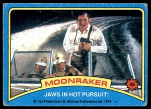 1979 Topps James Bond Moonraker #45 Jaws in Hot Pursuit - Imagen 1 de 2