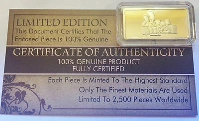 NEW 5 Gram "The Simpsons" Certified Ingot Finished in 999 Fine 24 karat Gold  - image 1 of 4