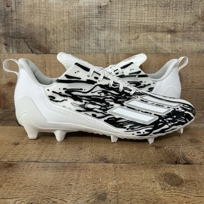Adidas Football Cleats Men's Size 13 Black White Adizero 12.0 Poison IG7206 NEW - Image 1 of 4
