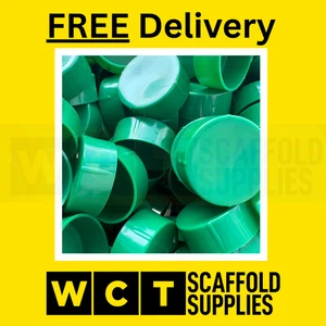 NEW Quality Green Scaffold Tube End Caps 48.3mm British Made - FREE DELIVERY - Picture 1 of 6