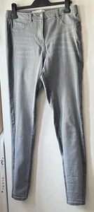 Women’s Next Grey Mid Rise Legging Jeans Side Stripe Size 12XL - Picture 1 of 7