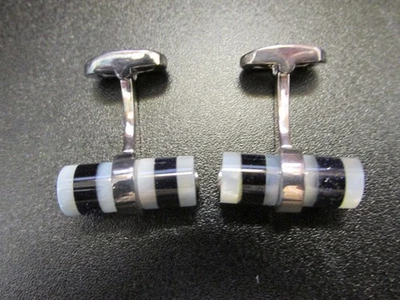 Gemelos de ágata y plata LBB Co Foto 1 de 4