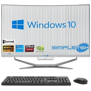 All in One I5 8th Gen 24" Curved Win 10 RAM 8GB SSD 240GB Desktop Editing Gaming - Picture 1 of 7