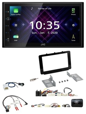 JVC DAB 2DIN Lenkrad Bluetooth USB Autoradio für Toyota Hilux 16-20 USB - Bild 1 von 4