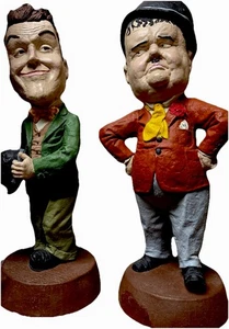 Vintage  Esco Laurel And Hardy HUGE Chalkware Figures Statue 1971 - Picture 1 of 17
