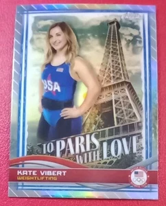 Inserto Kate Vibert To Paris With Love 2024 Topps cromado olímpico de Estados Unidos #PL-14 - Imagen 1 de 2
