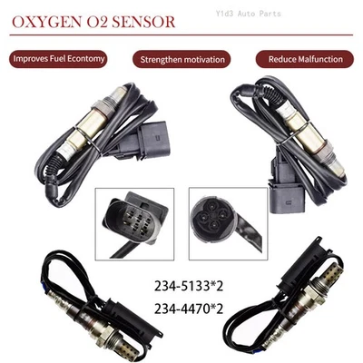 Sensor de oxígeno O2 superior + inferior 4 piezas para BMW 545I 645CI 745I 745LI 760I 2004 2005 Foto 1 de 4