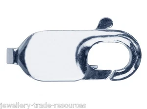  18ct White Gold Lobster Trigger Carabiner Jewellery Clasp 8mm Long - Picture 1 of 1
