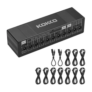 KOKKO Guitar Bass Effects Pedal Power Supply 10 Way Isolated Outputs 9V/12V/18V - Picture 1 of 6