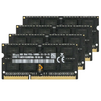 SK Hynix 4x 8GB 2RX8 DDR3L 1866MHz PC3L-14900S 204PIN SODIMM  Laptop Memory RAM - Image 1 of 4