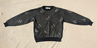 VTG City Streets Sweater Men Dark Black Wool Blend Long Sleeve Pullover- L