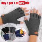 Fingerless Winter Gloves Mens Womens Half Finger Thermal Knitted Warm Mittens