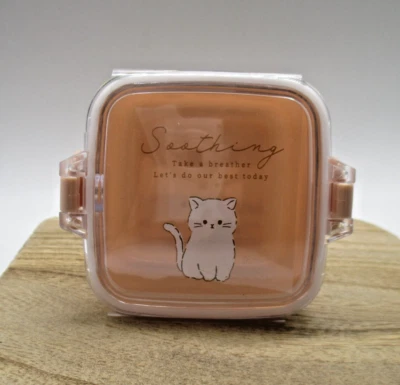 Nuevo mini estuche Seria 2025 1 pieza caja de frutas rosa gato 120 ml lonchera Bento Foto 1 de 3