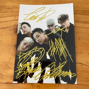Bigbang G-Dragon TOP Gruppo Autografato Firmato Foto Collezione K-POP 5*7 2022 - Foto 1 di 1