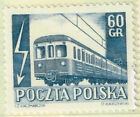 Poland Railroad Electric Train stamp 1954 MLH #612 CV $12 PL