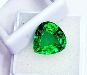 Piedra preciosa suelta certificada granate verde forma cuadrada 12,30 quilates con regalo gratis - Imagen 1 de 7