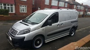 Seitenleisten + gelbe LEDs für Citroen Jumpy LWB 2007-2016 Edelstahl Zubehör - Bild 1 von 7