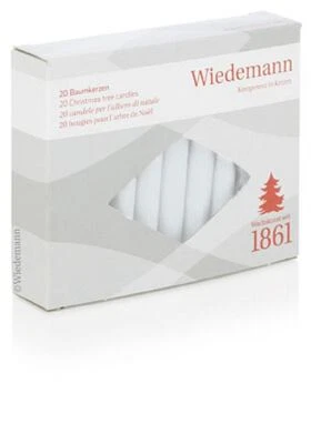20x Baumkerzen Christbaumkerzen 96x13mm Farbe Weiß Kerzen Wiedemann Topseller - Bild 1 von 4