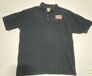 Men's Vintage USA Sz XL BUMPER TO BUMPER Auto Parts Employee Shirt Blue Polo - Picture 1 of 5