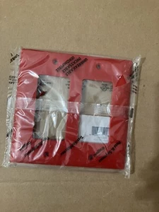 Pass and Seymour Legrand Trademaster wall plate 2 gang 2 decorator TP262 – Red - Picture 1 of 2