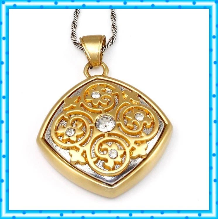 Brighton Pink City Square Gold Silver Journey to India Necklace NWTag Jm2162