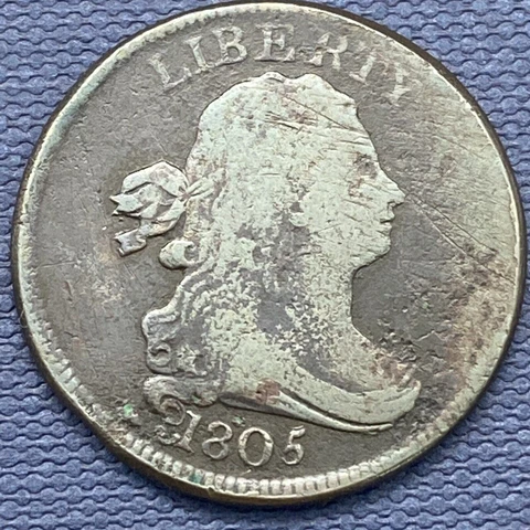 1805 Draped Bust Half Cent 1/2 Cent Better Grade   #40711 Cover