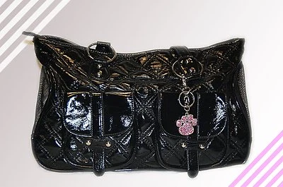 Nuevo bolso de mano de diseñador con adornos de cuero sintético elegante con detalles de hebilla para mascotas 348 Foto 1 de 2