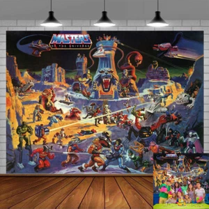 Póster de vinilo fotográfico de 7x5 pies He Man Party Supplies telón de fondo - Imagen 1 de 7