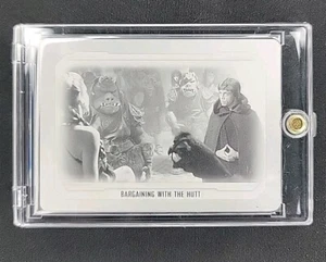 Star Wars Skywalker Saga Topps 2019 Black Printing Plate #66 Bargaining W/ Hutt - Picture 1 of 2