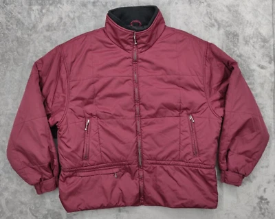 Chaqueta de invierno Eddie Bauer Puffer para mujer rojo oscuro talla XL Thinsulate LiteLoft Foto 1 de 4