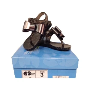 Natural Steps Hibiscus Jelly Sandal Size 3 Color Clear Pewter New - Picture 1 of 11