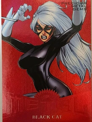 黑猫 🐈⬛️- 2017 FLEER Ultra Marvel 蜘蛛侠贵金属(红色)70/99 — 第 1/4 张图片