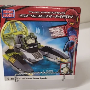 Mega Bloks Amazing Spider-Man Lizard Sewer Speeder #91338 91 Pcs BNIB Sealed - Picture 1 of 17
