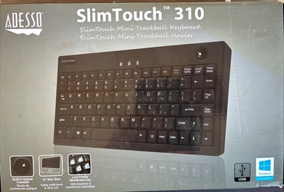 Adesso EasyTrack 310 Slim Mini Trackball Keyboard Size12” - Image 1 of 4