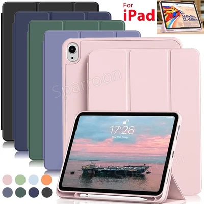 CASE COVER Smart For iPad A16 11th/10th/9th/8th/7 Gen Air 11 with Pencil Holder - Image 1 of 4