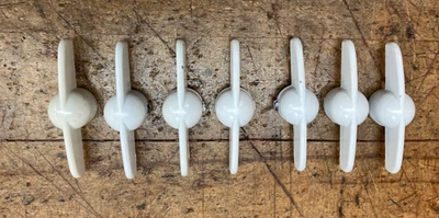 7 Older White Andersen Butterfly Casement/Awning Cranks - Image 1 of 4