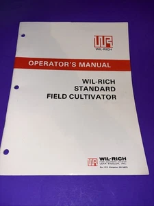 Wil- Rich Standard Field Cultivator Operator’s Manual - Picture 1 of 5