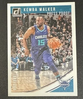 Kemba Walker 2018-19 Donruss Press Proof /349 #8 - Charlotte Hornets - Image 1 of 2