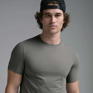 Neu mit Etikett Skims Sport schmales T-Shirt TP-TSH-5342M metallisch Medium - Bild 1 von 7