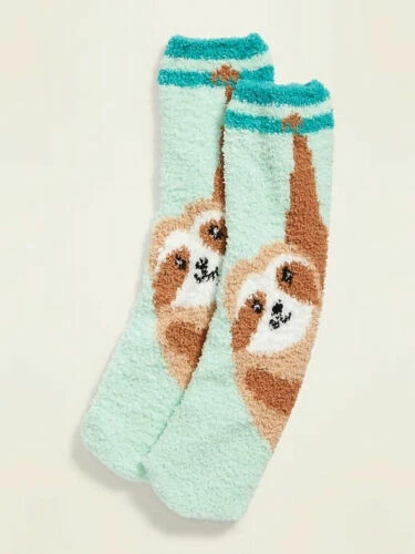 Hanging Sloth Fuzzy Cozy Socks -  Women's - Sloths - old Navy - New with tag — 第 1/1 张图片