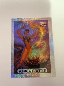 Tarjeta Holofoil de plata edición limitada de obras maestras de Marvel Scarlet Witch 1994 #7 - Imagen 1 de 3