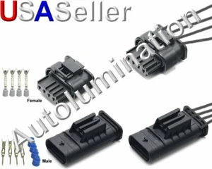 Connector Replaces Mercedes BMW Mini Cooper MAF Temp Oxygen Sensor HIRSCHMANN 4P - Picture 1 of 5