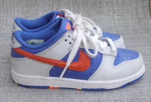 NIKE SNEAKERS HJ9234-025 Dunk Low Spotted Perwinkel,Orange Logo, Girls 1Y - Picture 1 of 13